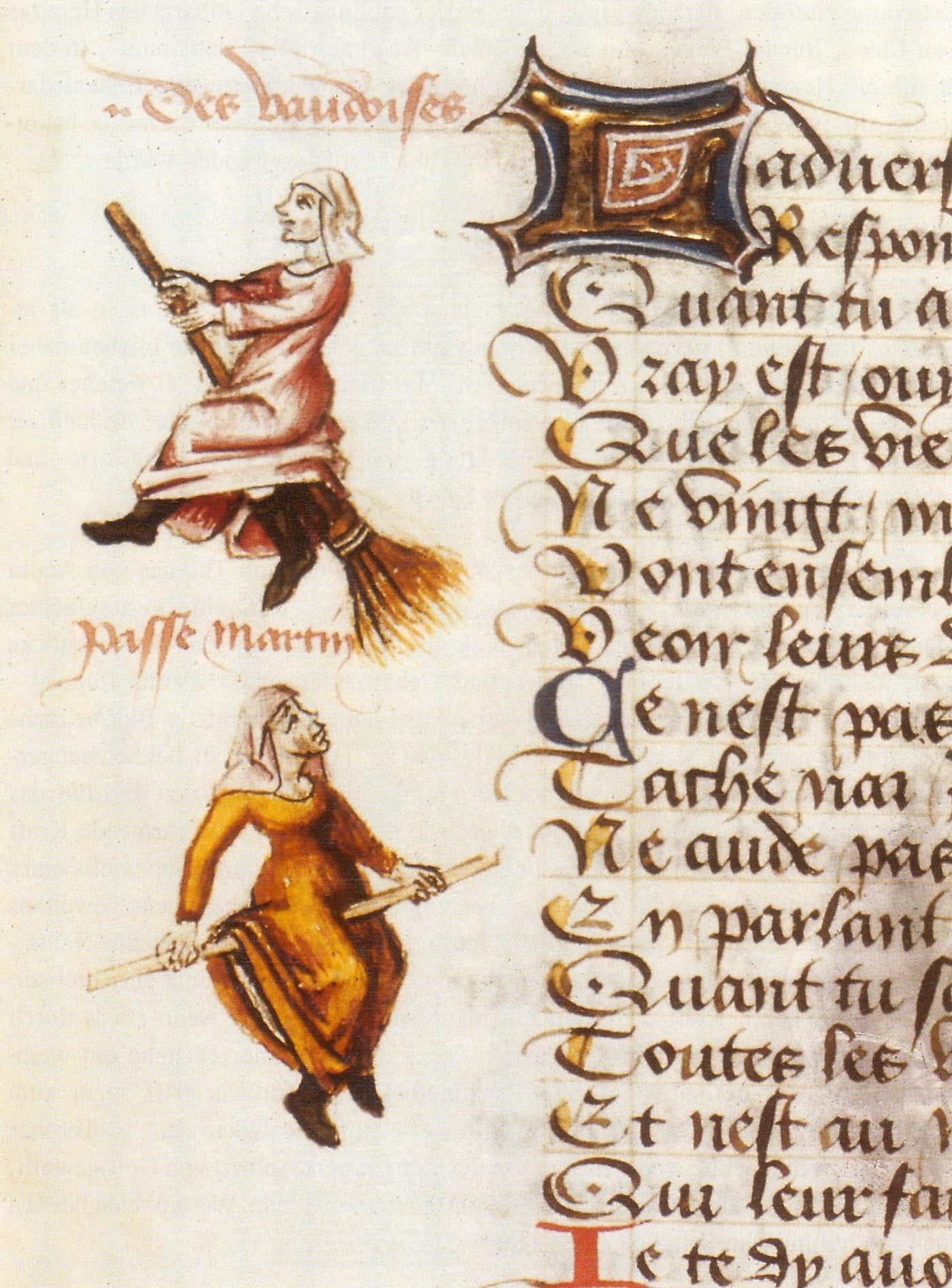Witches illustrated in Martin Le Franc’s ‘Le Champion des Dames’ (1451) (via Bibliothèque nationale de France (BNF)/Wikimedia)